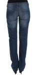 Cavalli Blue Wash Cotton Stretch Boot Cut Jeans